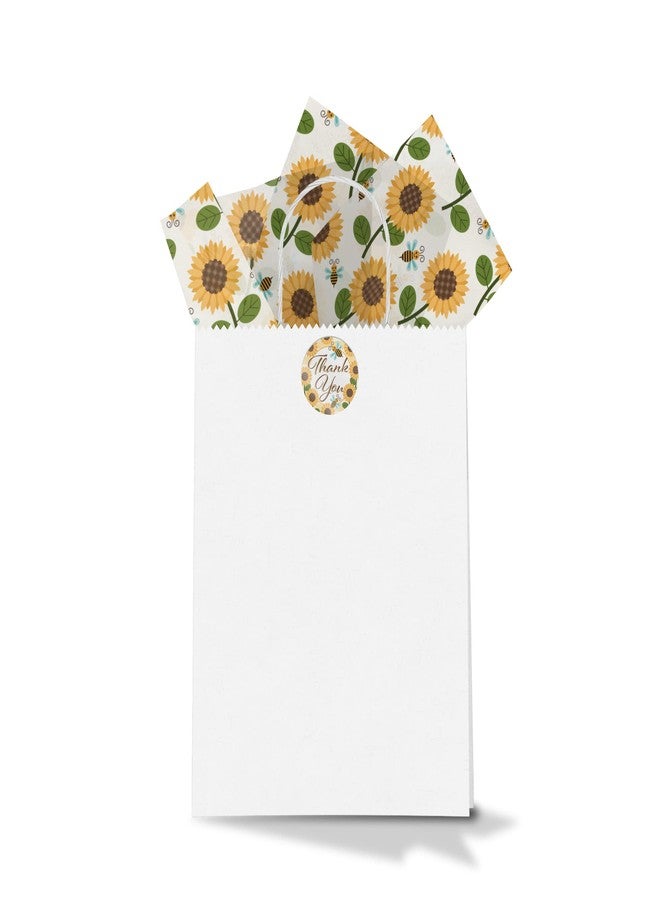 Pro Supply Global Sunflower and Bees Summer Printed Tissue Paper for Gift Bags or Boxes and Wrapping - Floral Spring Bulk Decorative Art Tissue Paper for Packaging and Gifting | 24 Sheets 20" x 30" - Image 3